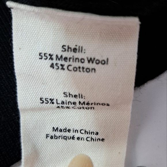 L'AGENCE Black and White Ronny Piped Wool and Cotton Cardigan Size XS - Picture 12 of 12